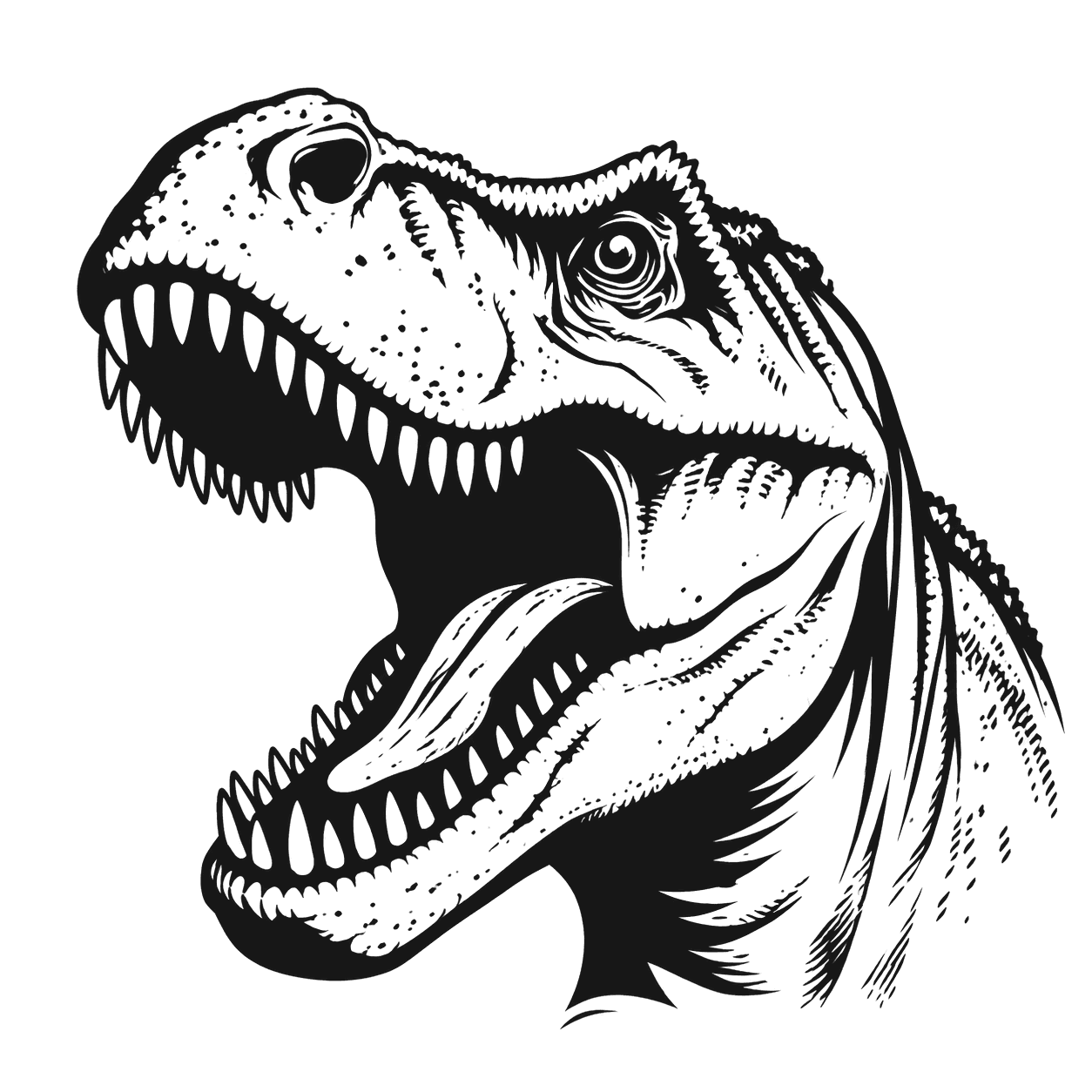 Engraving of an apex predator at the top of a food chain